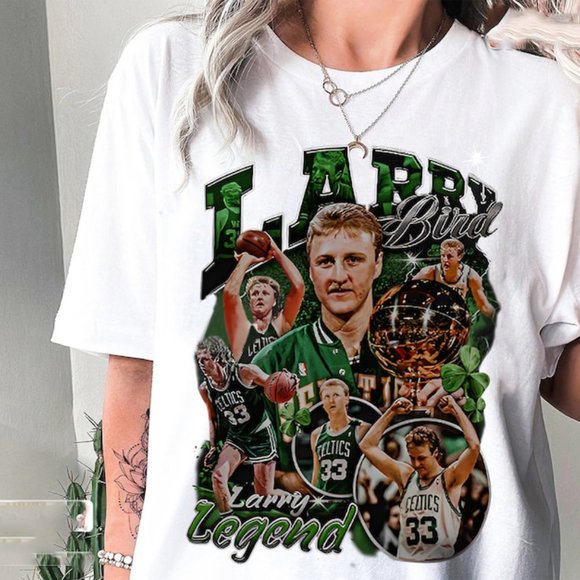 Larry Bird Shirt, Basketball Shirt, Classic 90s Graphic Tee, Vintage Bootleg tee - Picture 1 of 2